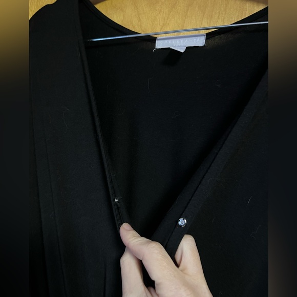 ❤️Chelsea 28 Black Jumpsuit with pockets elastic tie waist straight leg Size MP - Picture 3 of 9